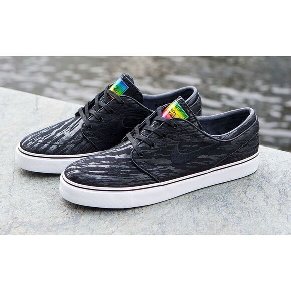 NIKE Men’s Black Canvas Zoom Stefan Janoski “For Daily Use” Skate Shoes Size 10 - Picture 1 of 10
